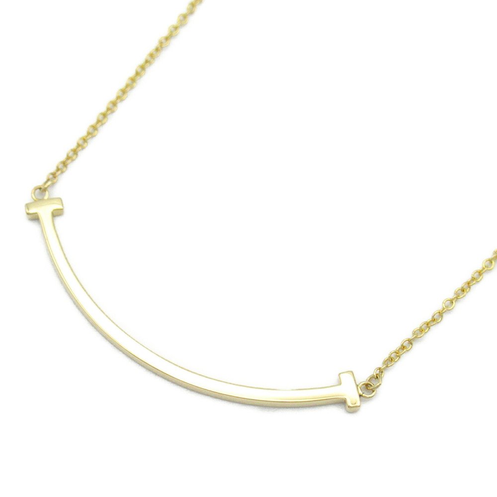 TIFFANY & CO. T Smile Necklace Small K18 Yellow Gold Gold - Picture 2 of 7